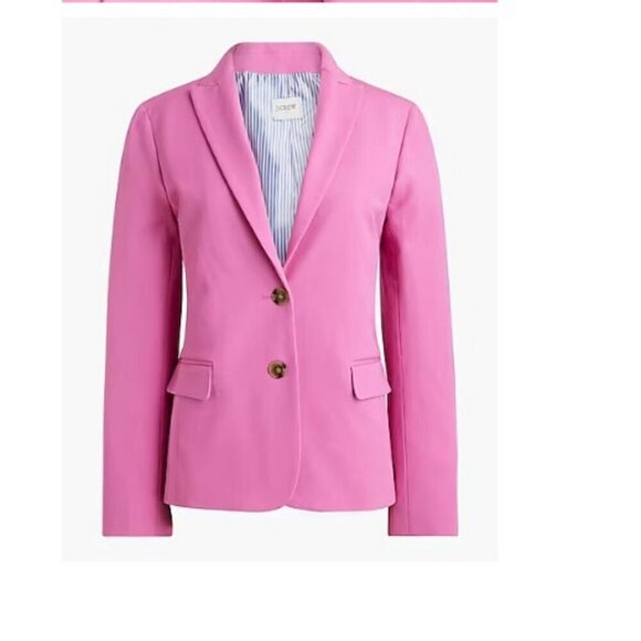 J.Crew $198 Womens Petite Two Button Blazer Fuchsia Size 2P BP097